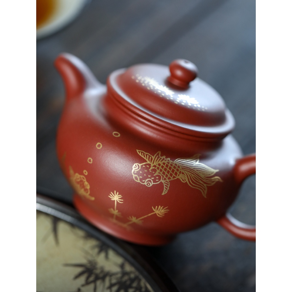 Ấm Tử Sa Nghi Hưng Phan Hồ Miêu Kim 200 ml (Đại Hồng Bào)