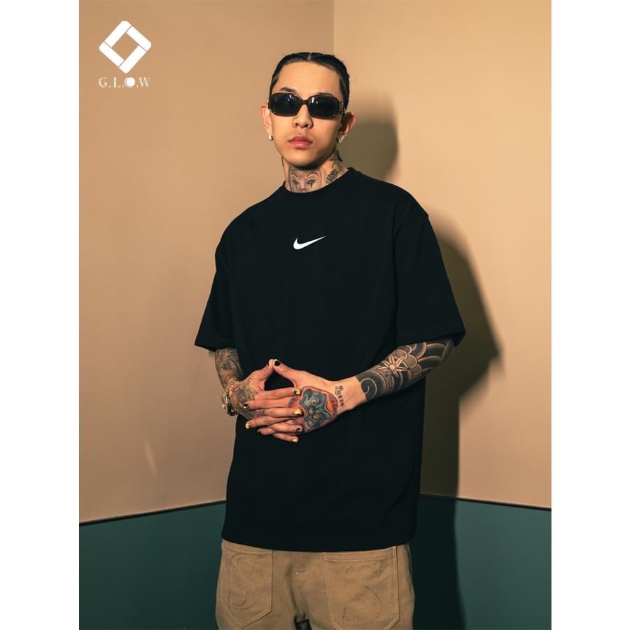 Áo thun NIKE tick logo thêu form rộng tay lỡ, áo phông cộc tay unisex nam nữ vải cotton thoáng mát