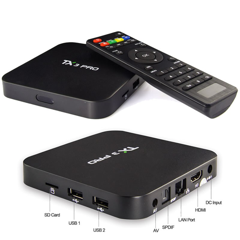 Android Tivi Box Tx3 Pro - Chip Lõi Tứ S905W - Ram 1GB - Rom 8GB ( Giá Hủy Diệt ) 5.0