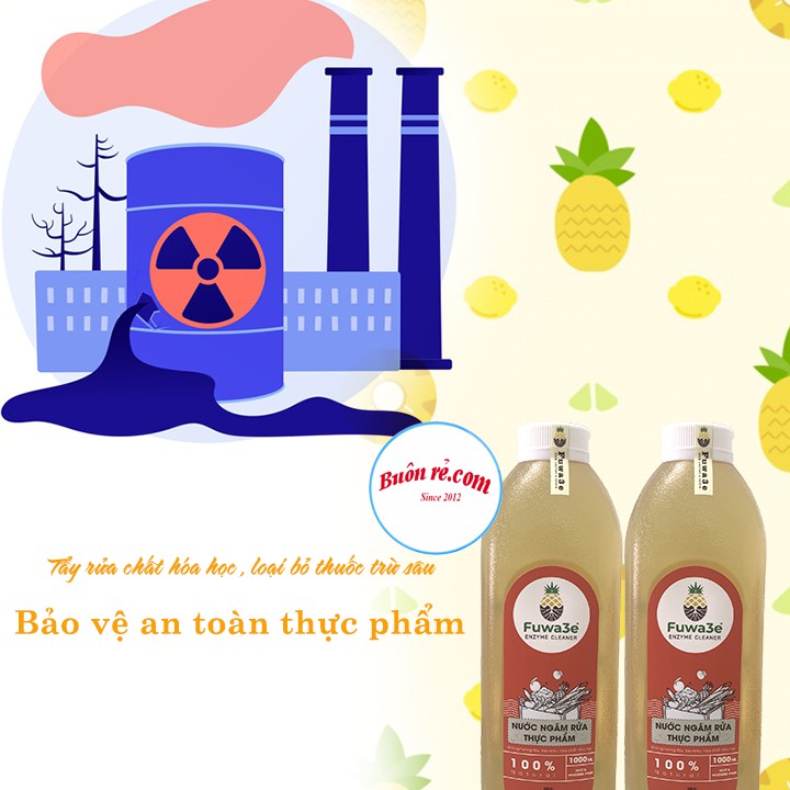 &lt;1000ml&gt; Nước ngâm rửa thực phẩm chiết xuất từ vỏ hoa quả Fuwa3e 1000ml khử mùi, an toàn – Buôn Rẻ 01296-1