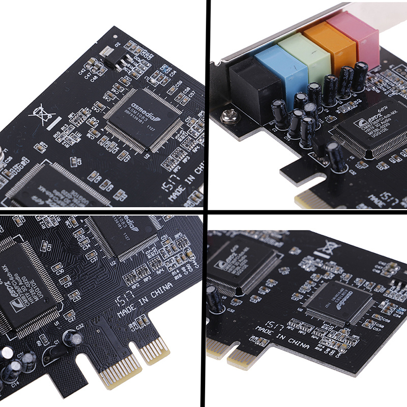 Protectionufancy PCI-E Audio digital sound card 5.1 solid capacitors CMI8738 chipset ABC