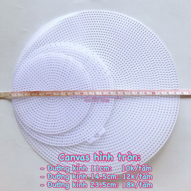 PK túi: Combo 10 tấm canvas hình tròn