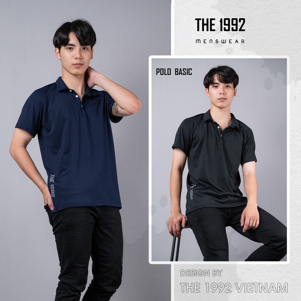 Áo polo basic thể thao Áo thun trơn nam cổ bẻ THE 1992 | BigBuy360 - bigbuy360.vn