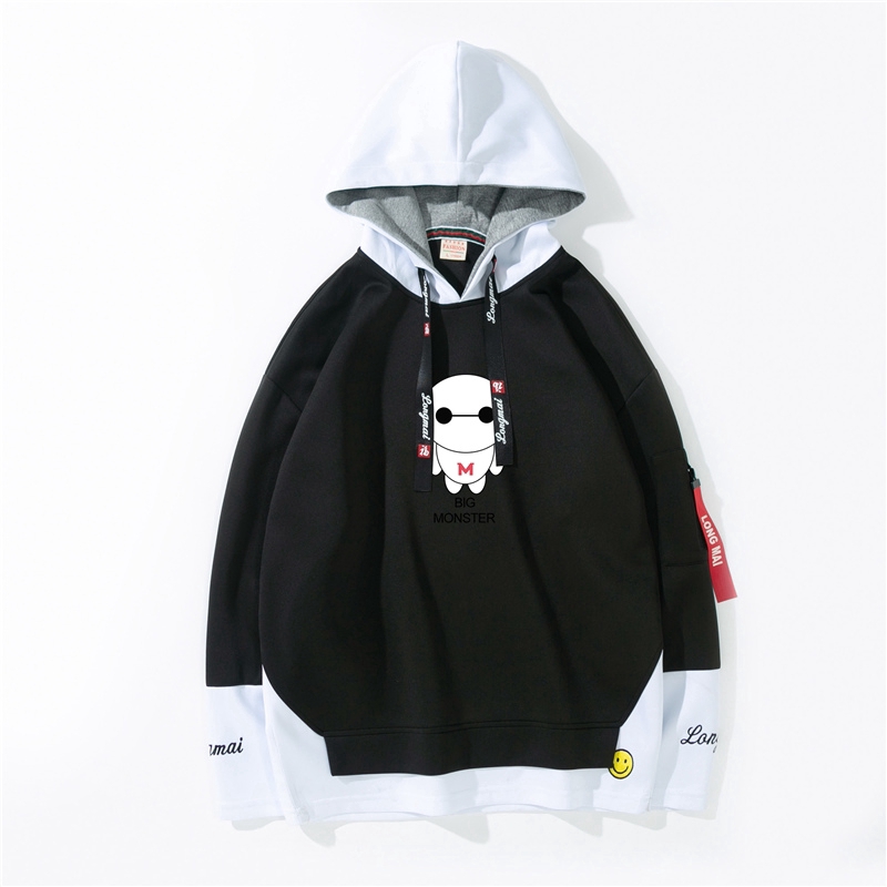 Áo hoodie màu đen in chữ cá tính ấn tượng cho nam