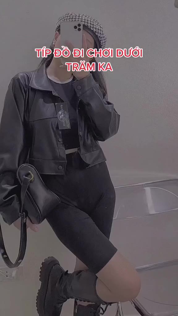 Áo khoác da croptop basic, áo khoác da nữ phong cách cá tính trẻ trung hot nhất M2 | BigBuy360 - bigbuy360.vn