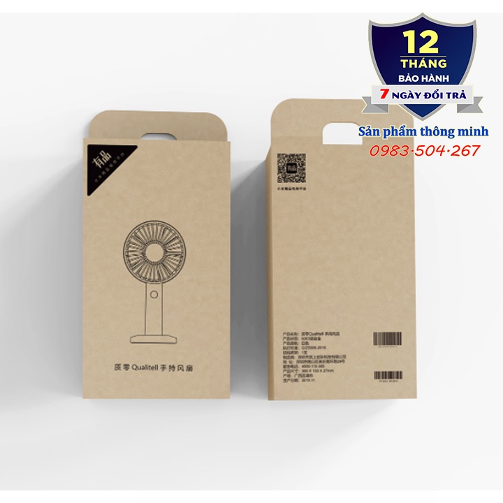 Quạt tích điện cầm tay mini Xiaomi Qualitell ZS6001 cổng USB - dung lượng 1800 mAh - thời gian sử dụng lên tới 7 giờ