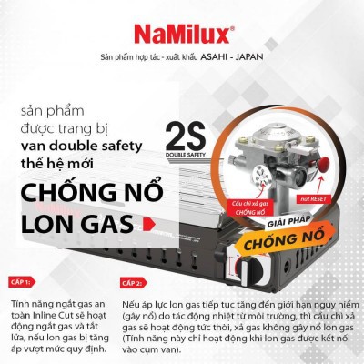 Bếp nướng gas đa năng Namilux GM2120PS mẫu mới cao cấp