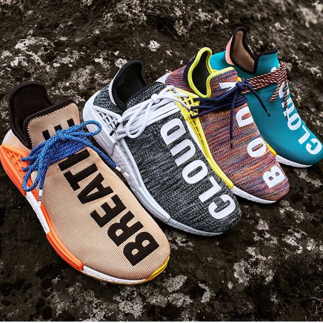 Giày pharrell x Human nmd trail - full màu