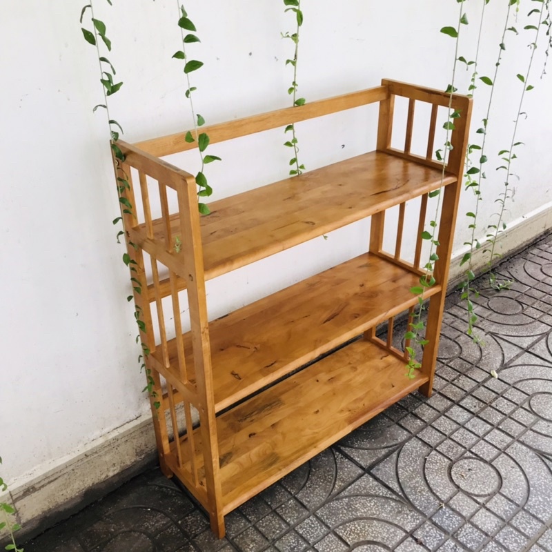 Kệ sách gỗ cao su 3 tầng 80cm