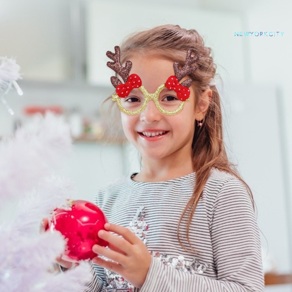 Mắt Kính Nhựa Hình Sừng Hươu Phong Cách Giáng Sinh Độc Đáo