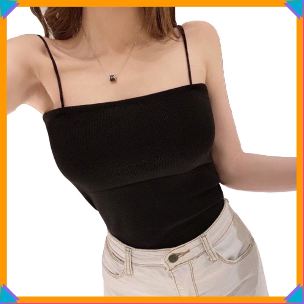 Áo 2 dây nữ sợi bún chất liệu thun co giãn 4 chiều