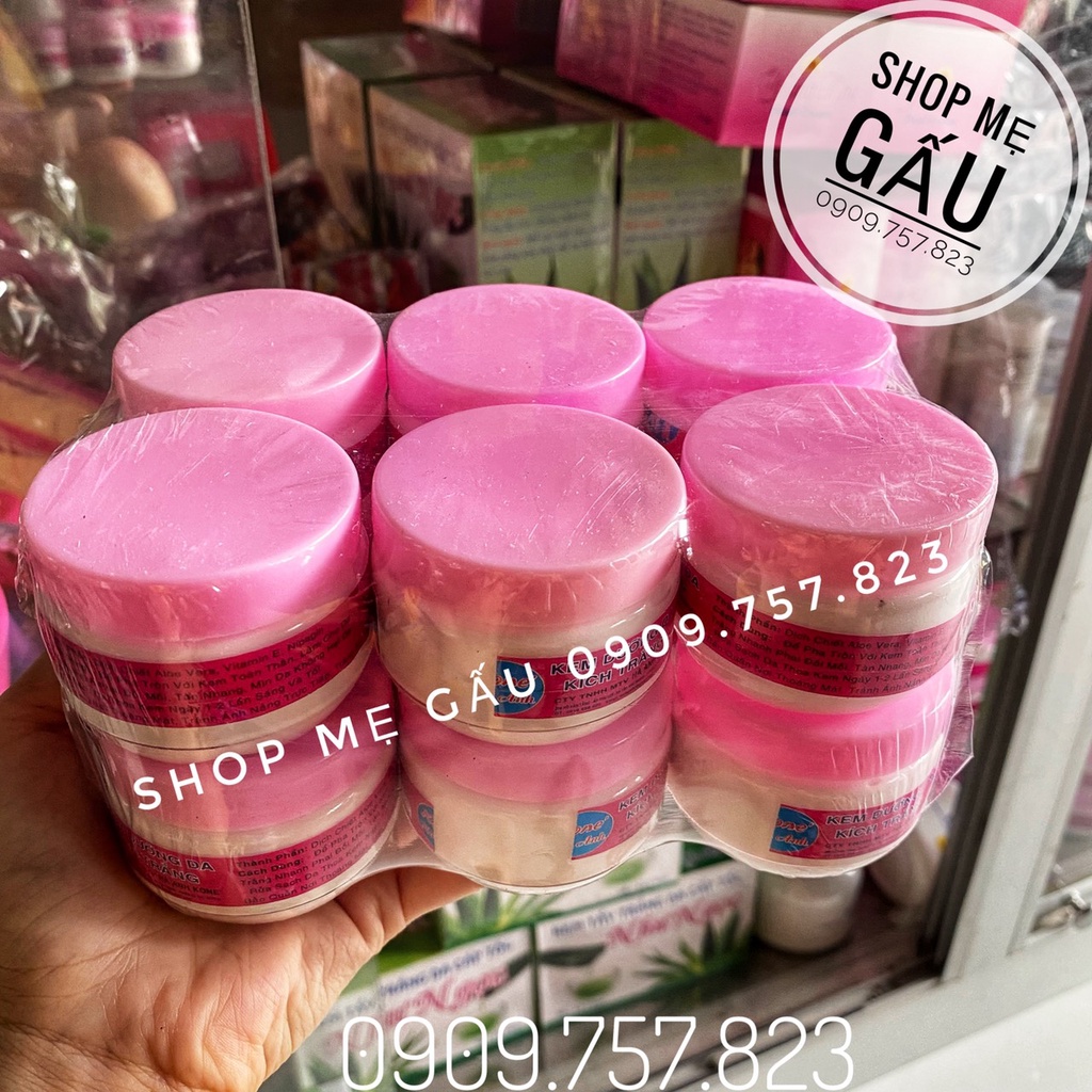 Sỉ lố 12 hộp kem kích trắng nắp hồng