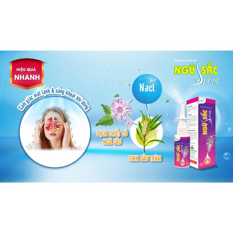 Ngũ sắc Spray - Hỗ trợ xoang mũi - mẫu mới 2020 ⚡️SK365