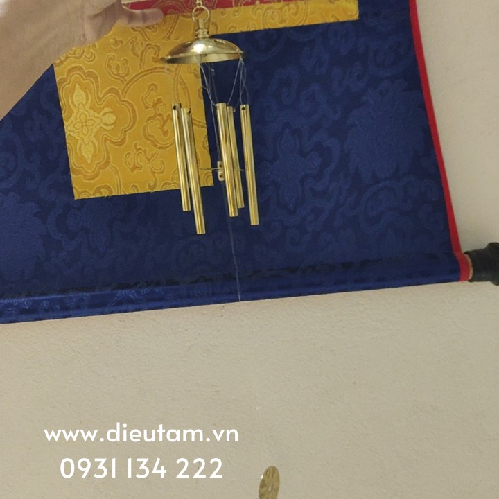 Chuông gió bằng đồng 5 thanh chuẩn đồng