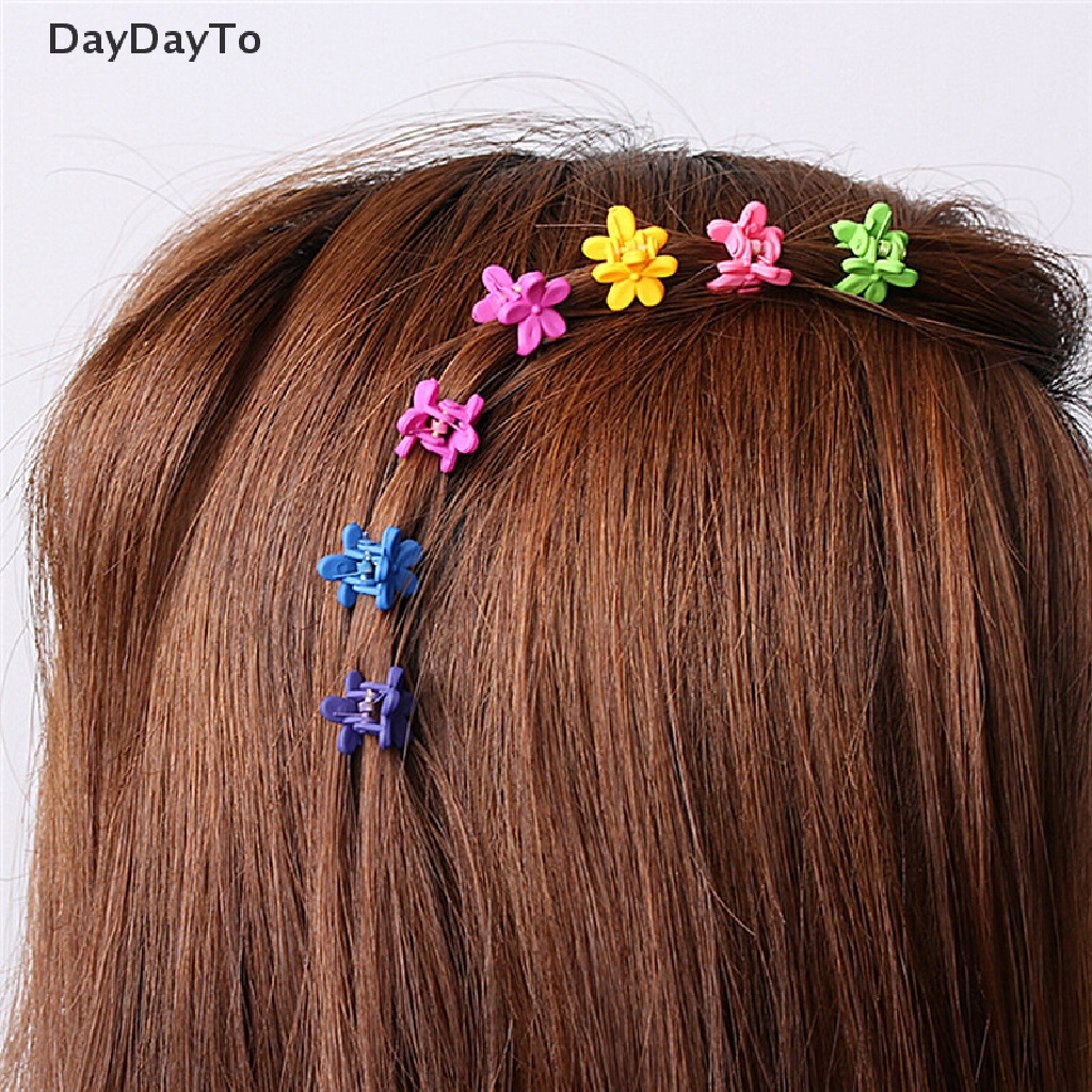 Set 30 Kẹp Tóc Càng Cua Đính Hoa Mini Nhiều Màu Cho Bé Gái