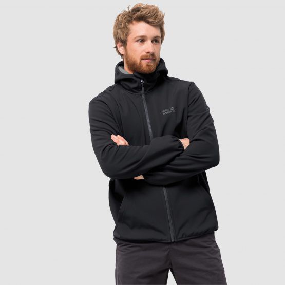 Áo khoác softshell Jack Wolfskin Essential peak black 1305821 size M, XXL