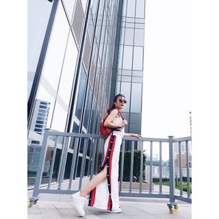 🌈🌈🌈 Jumpsuit kẻ sọc phối nút