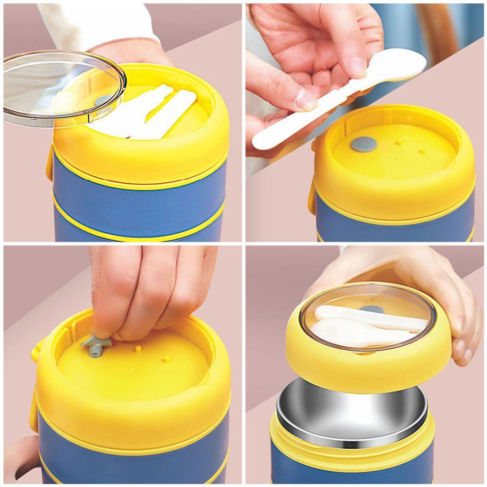 Hộp Đựng Cơm Trưa Hai Tầng Giữ Nhiệt Thời Trang Phong Cách Châu Âu