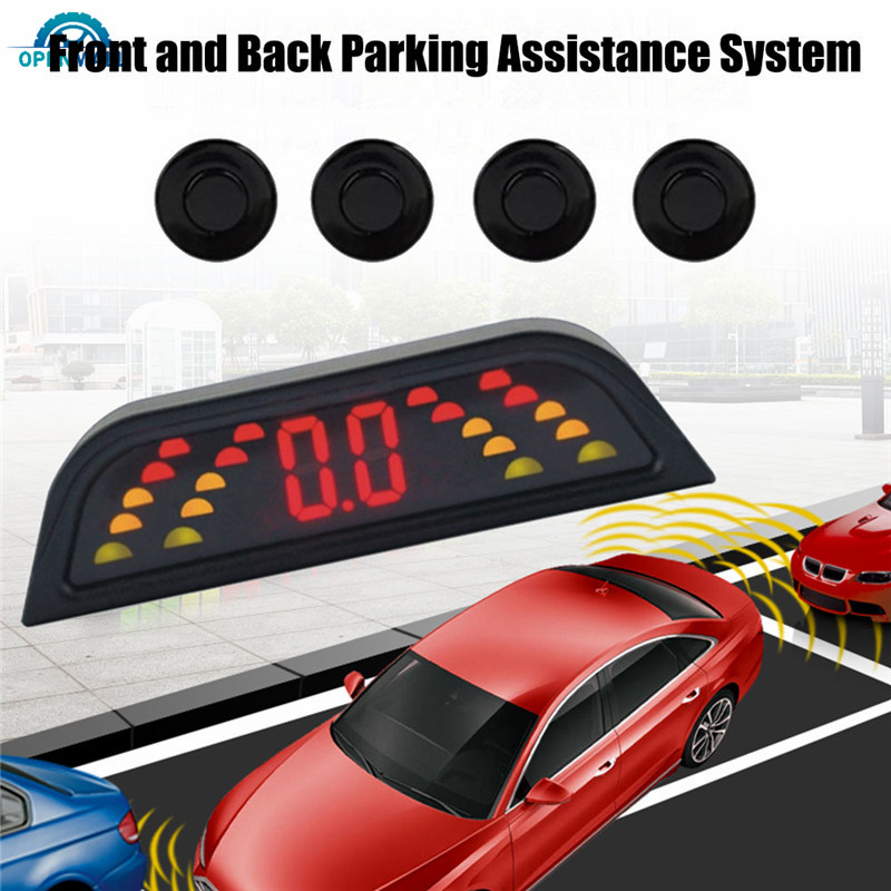OM Car Parking Sensor LCD Monitor Screen Buzzer 12V Car Radar Ultrasonic Alarm Parking Assist