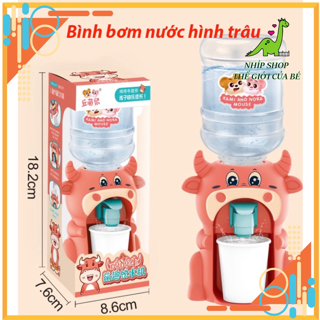 Đồ chơi bình lấy nước mini có kèm cốc nước vui nhộn cho trẻ em - Nhíp Shop