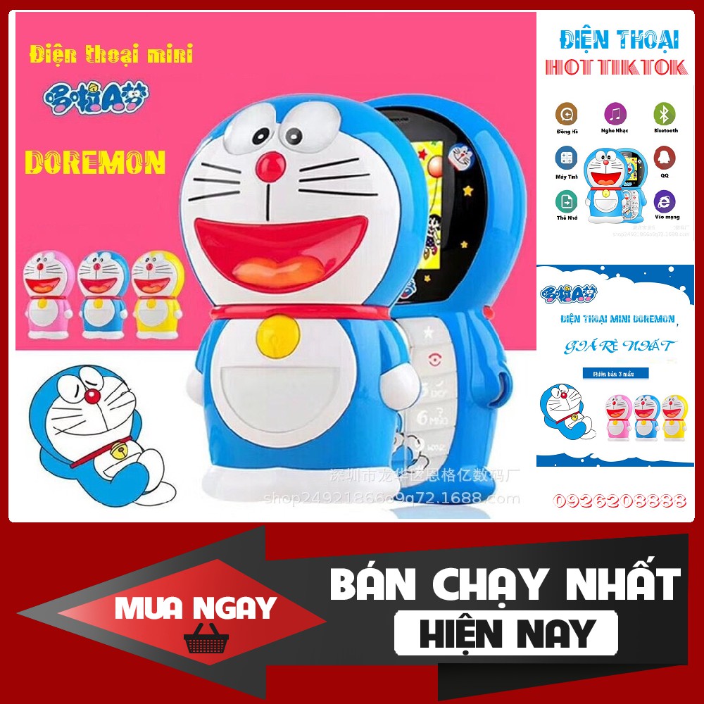 Điện thoại mini hình mèo máy doremon xinh đáng yêu  [ tặng ngay 1 sim 30Gb tốc độ cao cho các bạn yêu công nghệ ]