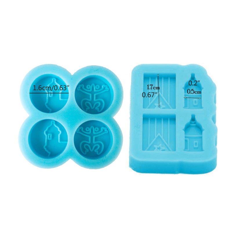 Khuôn Silicone Hình Lá Cờ / Ếch / Lâu Đài Mini Làm Đồ Trang Sức Thủ Công