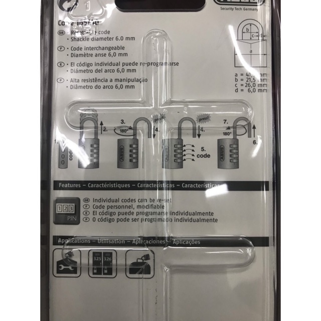 Khoá số Abus 165/40