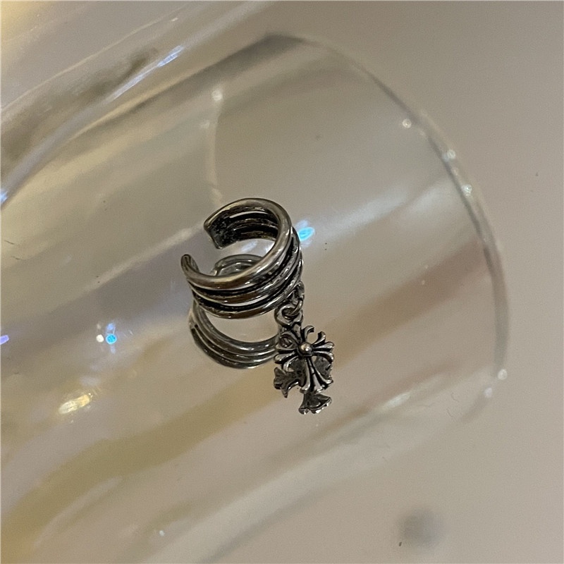 Khuyên Kẹp Vành Tai Hình Chữ Thập Phong Cách Retro Hàn Quốc 19A1267