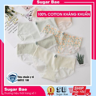 Quần Lót Nữ Cotton Cao Cấp Hoa Floral Dễ Thương Kháng Khuẩn QL03