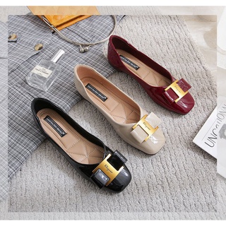 HÀNG CÓ SẴN ( Size 40➡️43) _ Giày Đế Bệt Phối Nơ Đá  _Big Size