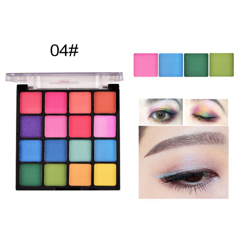 [Hàng mới về] Bảng màu phấn mắt chống nước lâu phai 16 màu kết hợp thời trang | BigBuy360 - bigbuy360.vn