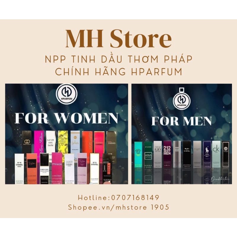 Dầu thơm mini pháp hparfum chính hãng(Inbox chọn mùi)