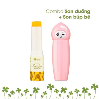 Bộ Son Môi Cho Bé - Son Dưỡng Môi  Và Son Màu - Son Cho Bé - Son Cỏ Mềm - An Toàn Cho Bé Cỏ Mềm