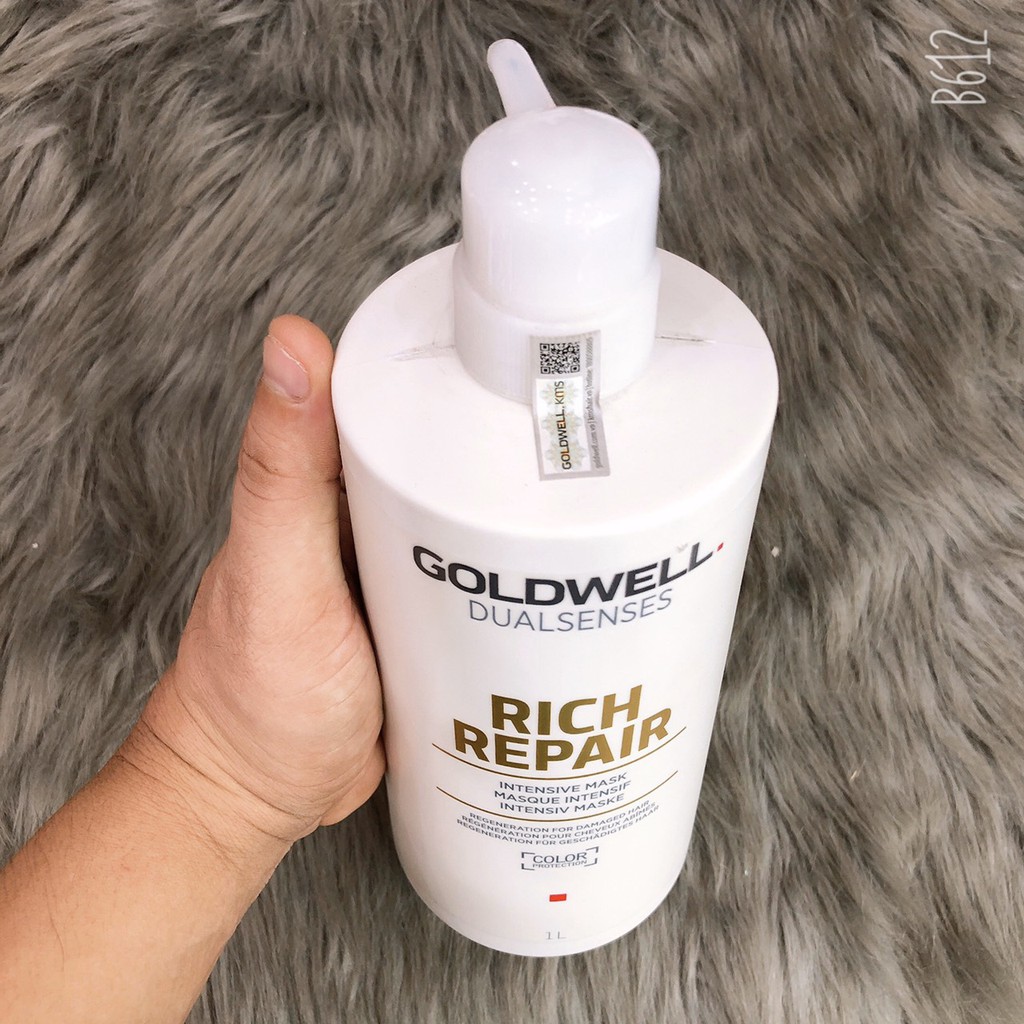 Hấp phục hồi 1 phút tóc hư tổn RICH REPAIR GOLDWELL 1000ML ( hàng chính hãng )