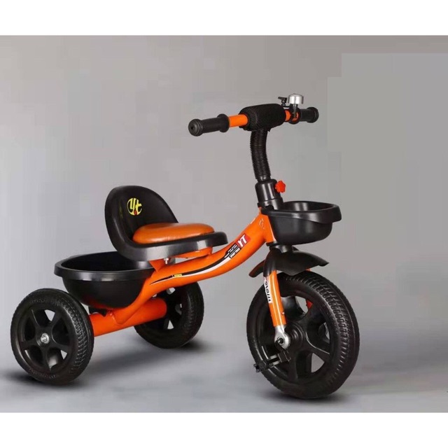 Xe Đạp 3 Bánh Yên Da Giỏ Phía Sau Hàng Cao Cấp Cho Bé từ 2-5 tuổi