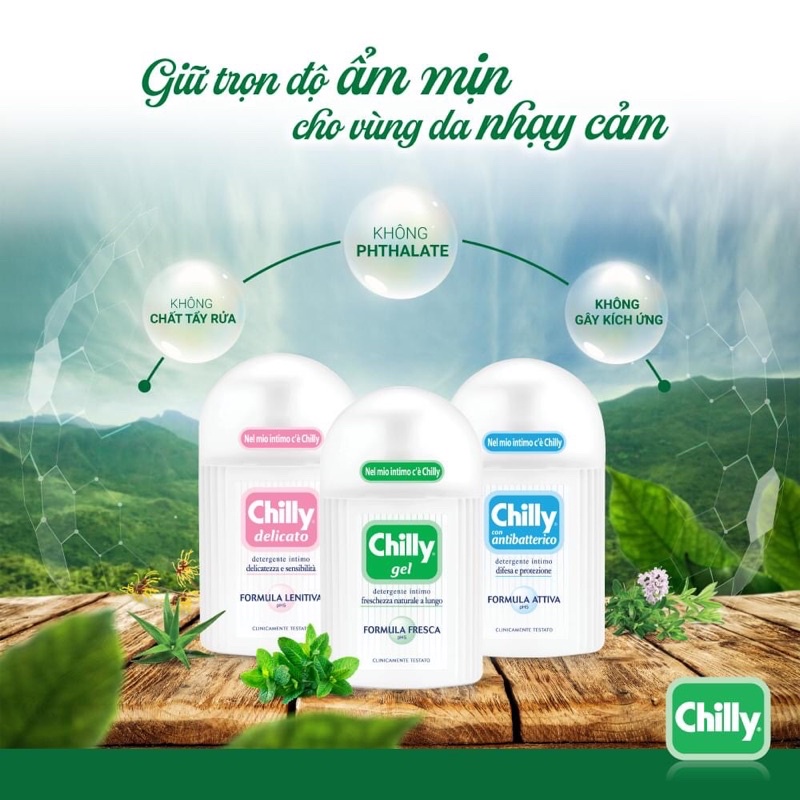 Chilly-Dung dịch vệ sinh phụ nữ Chilly bán chạy số 1 tại Italy