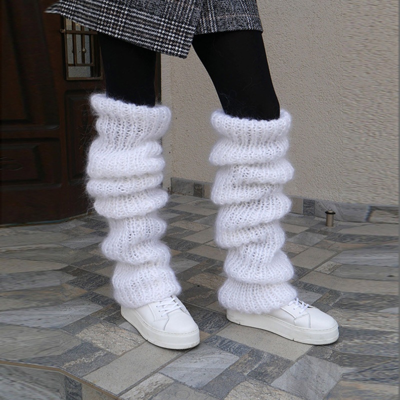 XIXI Tất Chân Dệt Kim Giữ Ấm Cao Qua Gối Thời Trang Mùa Đông Cho Nữ