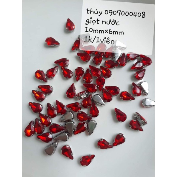 Đá giọt nước thời trang size 10×6mm