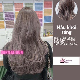Thuốc nhuộm tóc NÂU KHÓI SÁNG - Không Tẩy Tóc - Nhuộm tóc Mosaic