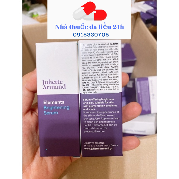 Serum Brightening Juliette Armand 20ml tinh chất làm sáng da cho da nám và xỉn màu
