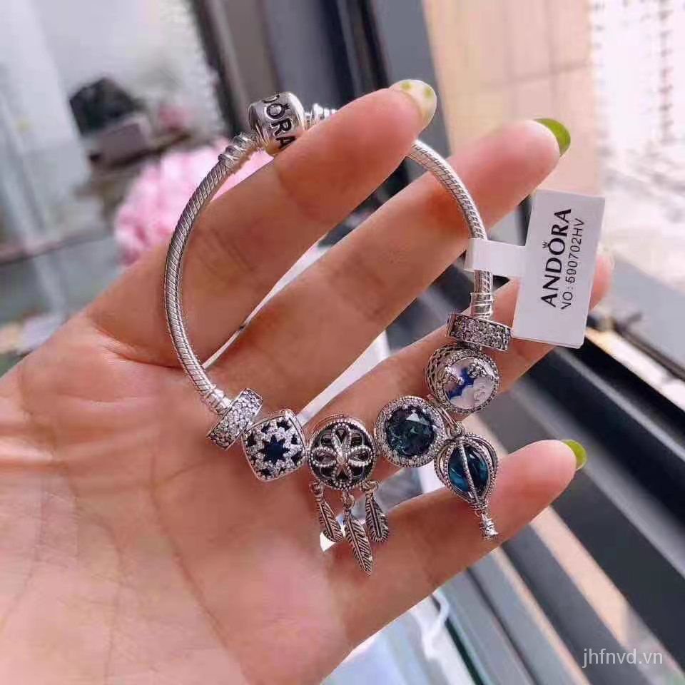 Vòng tay Pandora mạ bạc 925 mặt hình dream catcher thời trang nữ