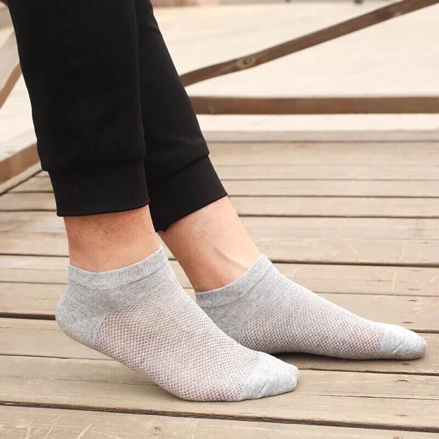 10 đôi Tất nam thông hơi cổ ngắn