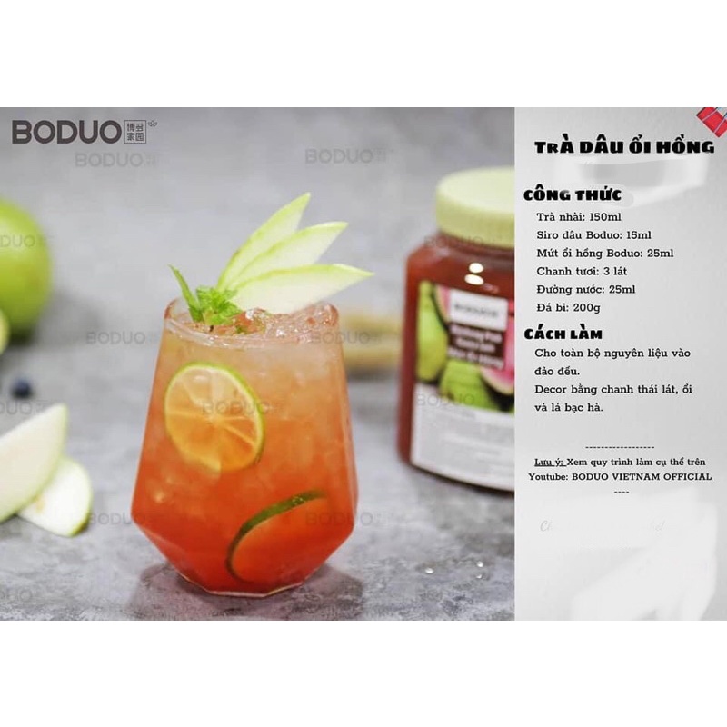 Mứt ổi hồng Boduo hộp 1kg