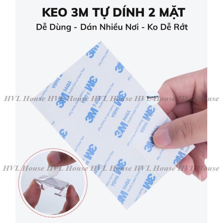 Nẹp Cố Định Dây Điện Kẹp Giữ Cáp Sạc, Dây Điện ( Vỉ keo 3M ) dán tường