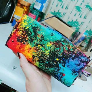 Hộp bút vải galaxy lục sắc