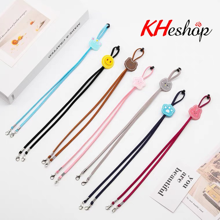 Dây đeo khẩu trang có sticker dễ thương cho bé phong cách Âu Mỹ đủ màu siêu xinh mã Y6019