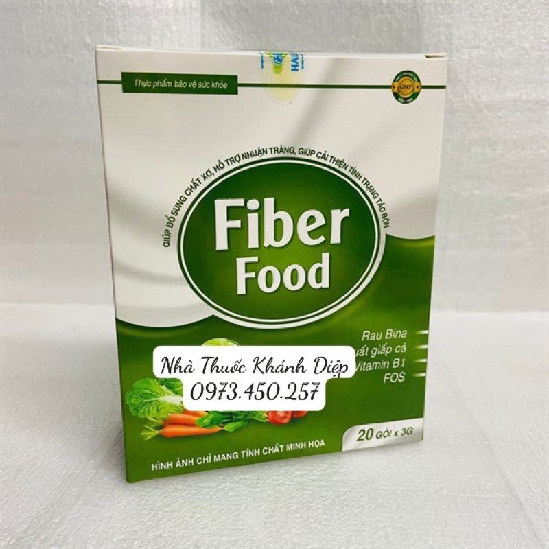 Thực phẩm bảo vệ sức khỏe Fiber Food chiết xuất giấp cá, bổ sung chất xơ, giúp nhuận tràng