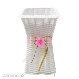 [Almencla2] Giỏ hoa mây 3 màu lụa