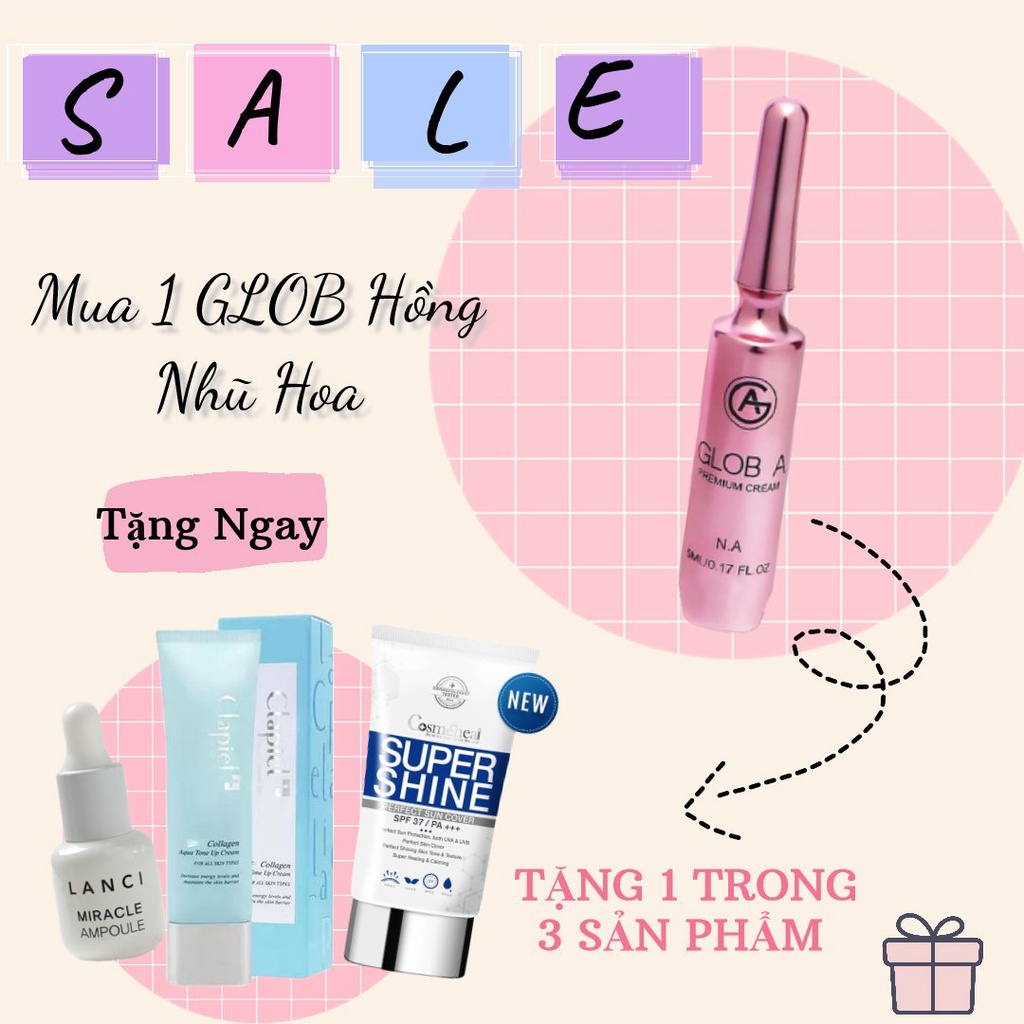 KEM HỒNG NHŨ HOA GLOB A 5ml - HÀNG KHÔNG HỘP, CẬN DATE