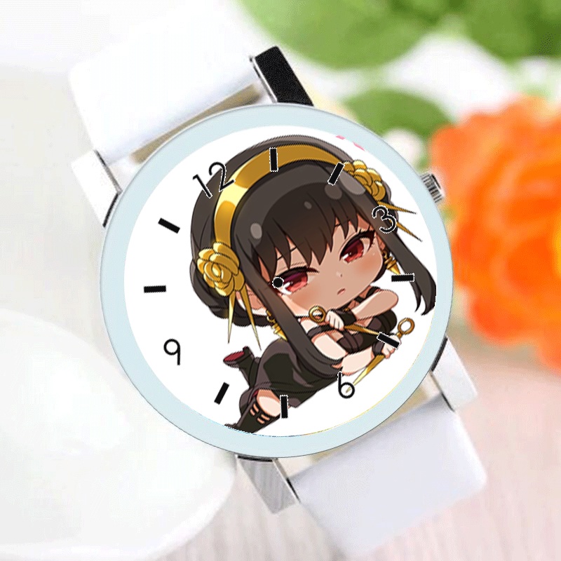 Đồng hồ đeo tay nam nữ in hình SPY x Family ver nằm gia đình điệp viên anime chibi thời trang dễ thương